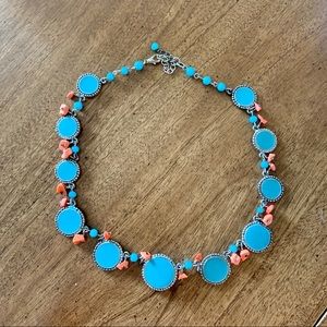 Turquoise and Coral Statement Necklace